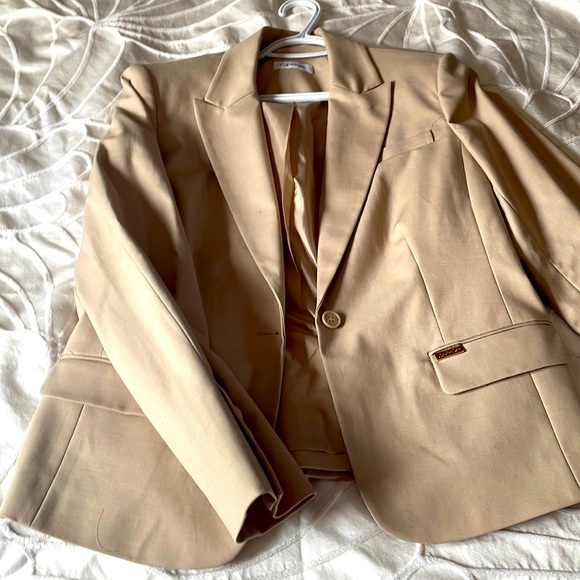 Blazer color khaki fr Calvin Klein - Picture 1 of 4